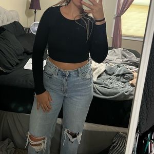 Garage cropped long sleeve